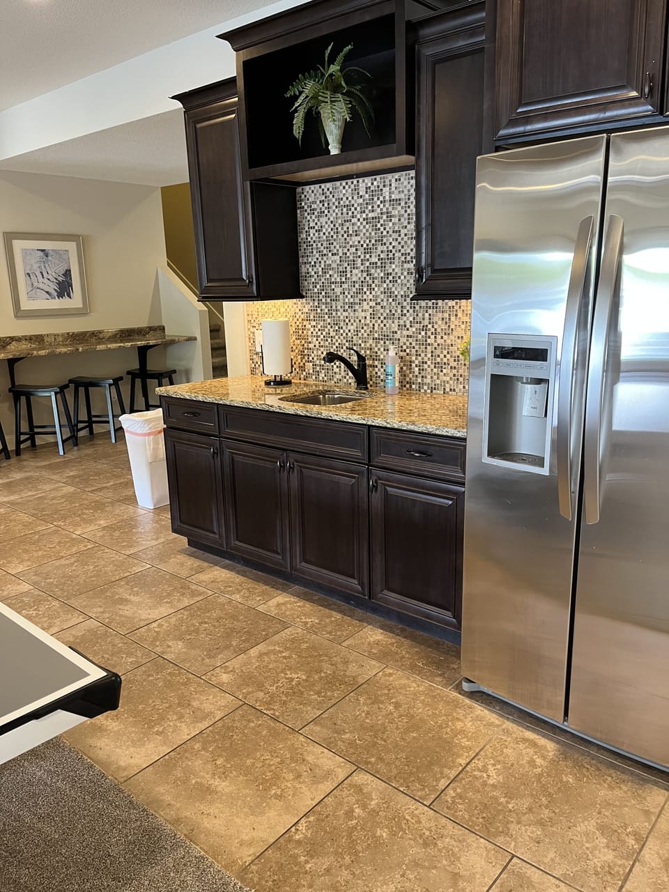 Lower level mini kitchen