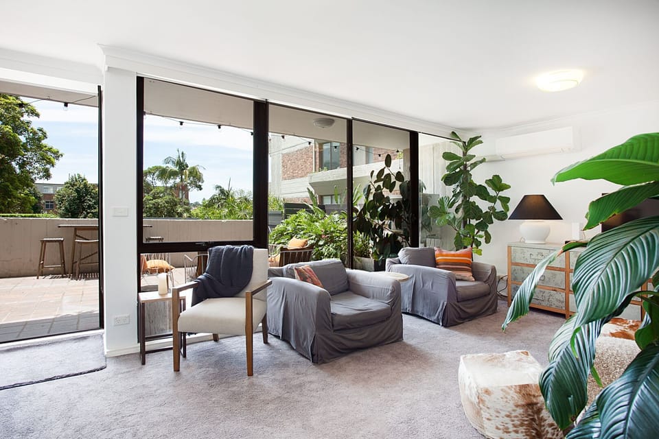 Living room with air conditioning