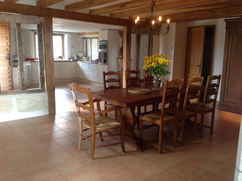 Dining room into kitchen.