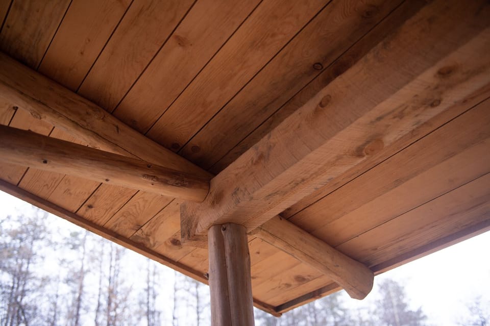 Detail of deck round framing.