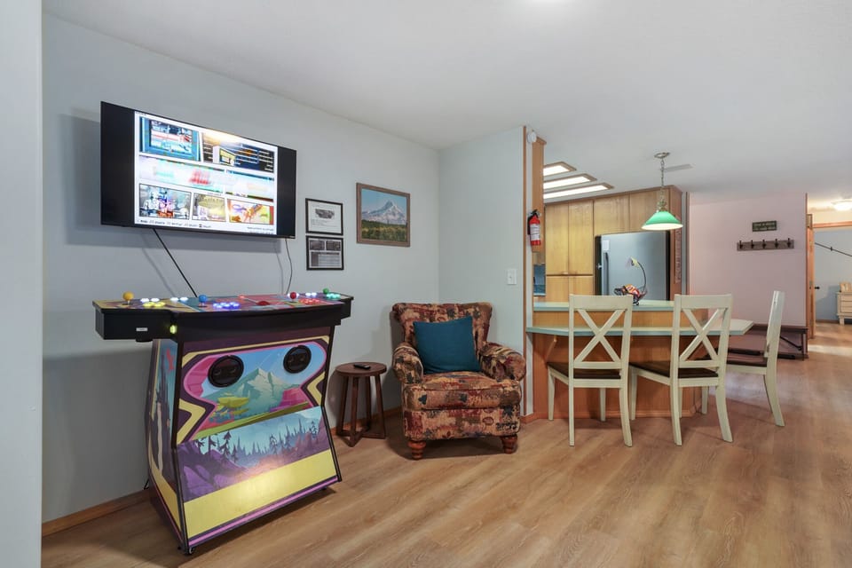 Arcade gaming area and reading nook off the living room.
