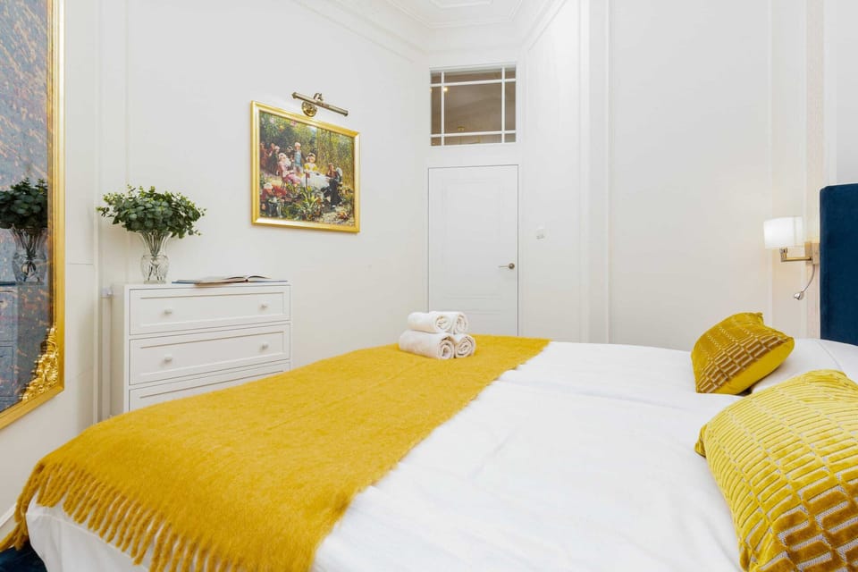 A quiet bedroom perfect for relaxing.