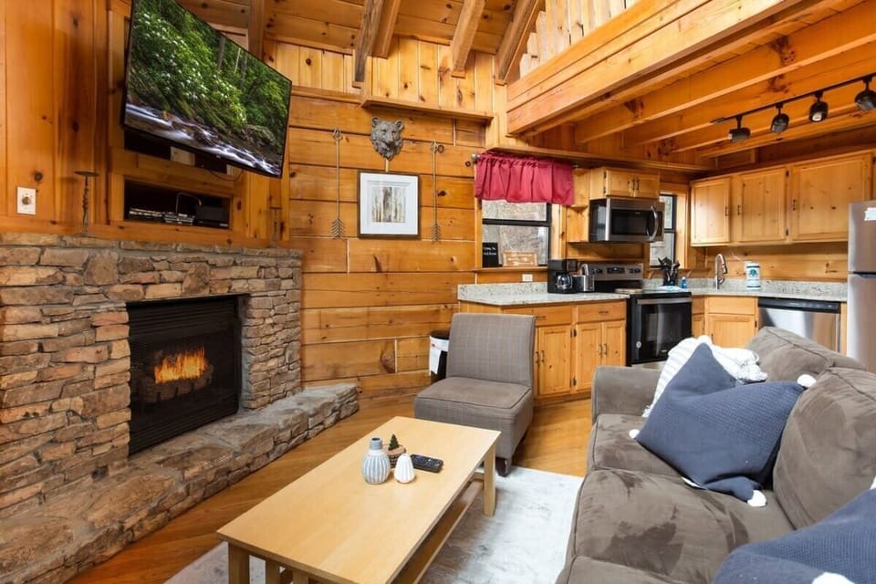 Living Room With Queen Sleeper Sofa!