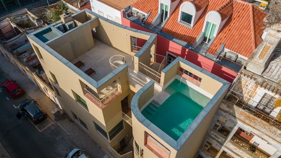 Drone view of the building's pool #algarve #sunny #relax #airbnb