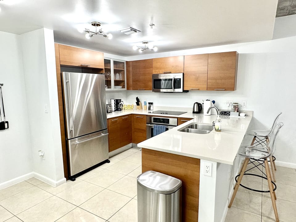 Entry and kitchen