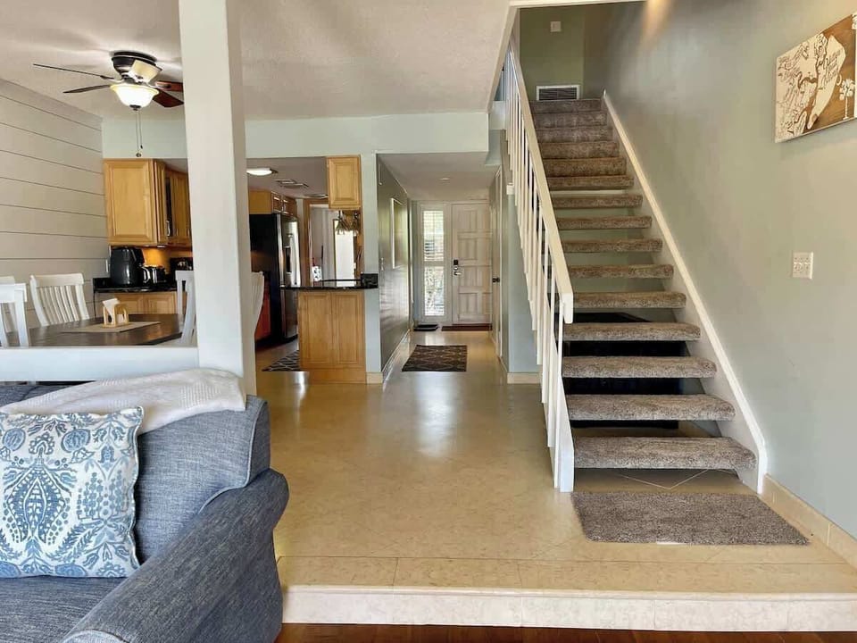 Living Area and Stairs to Bedrooms