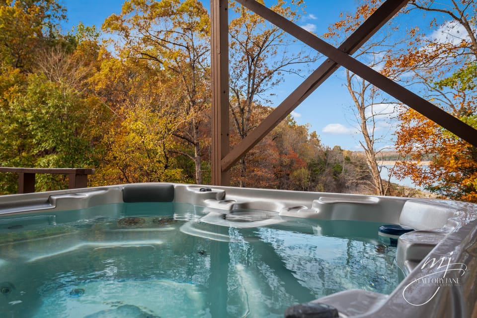 Hot Tub with view of the lake