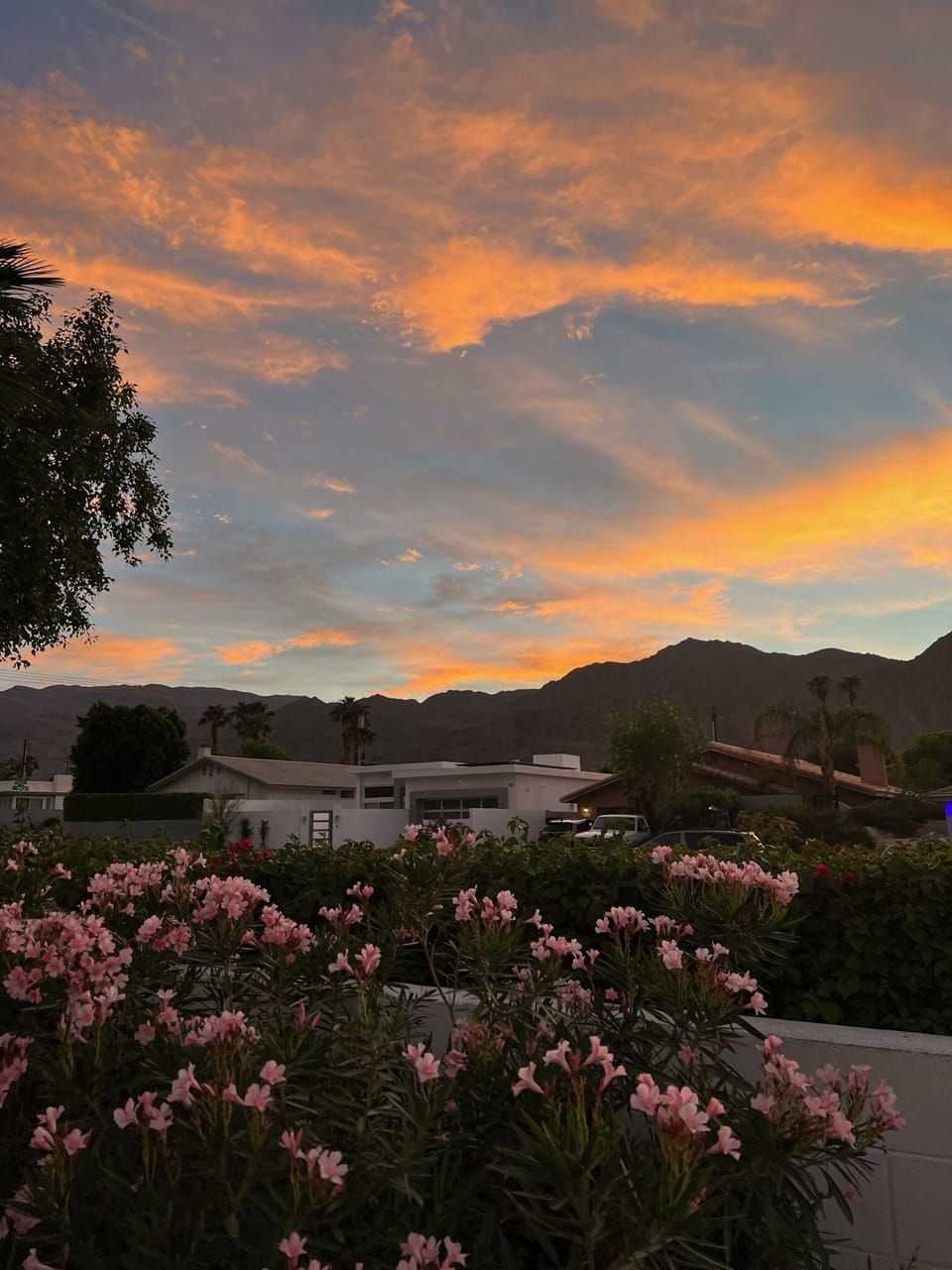 Sunset view from front yard