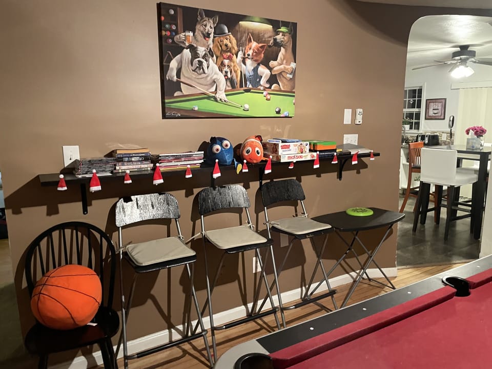 Play room with games