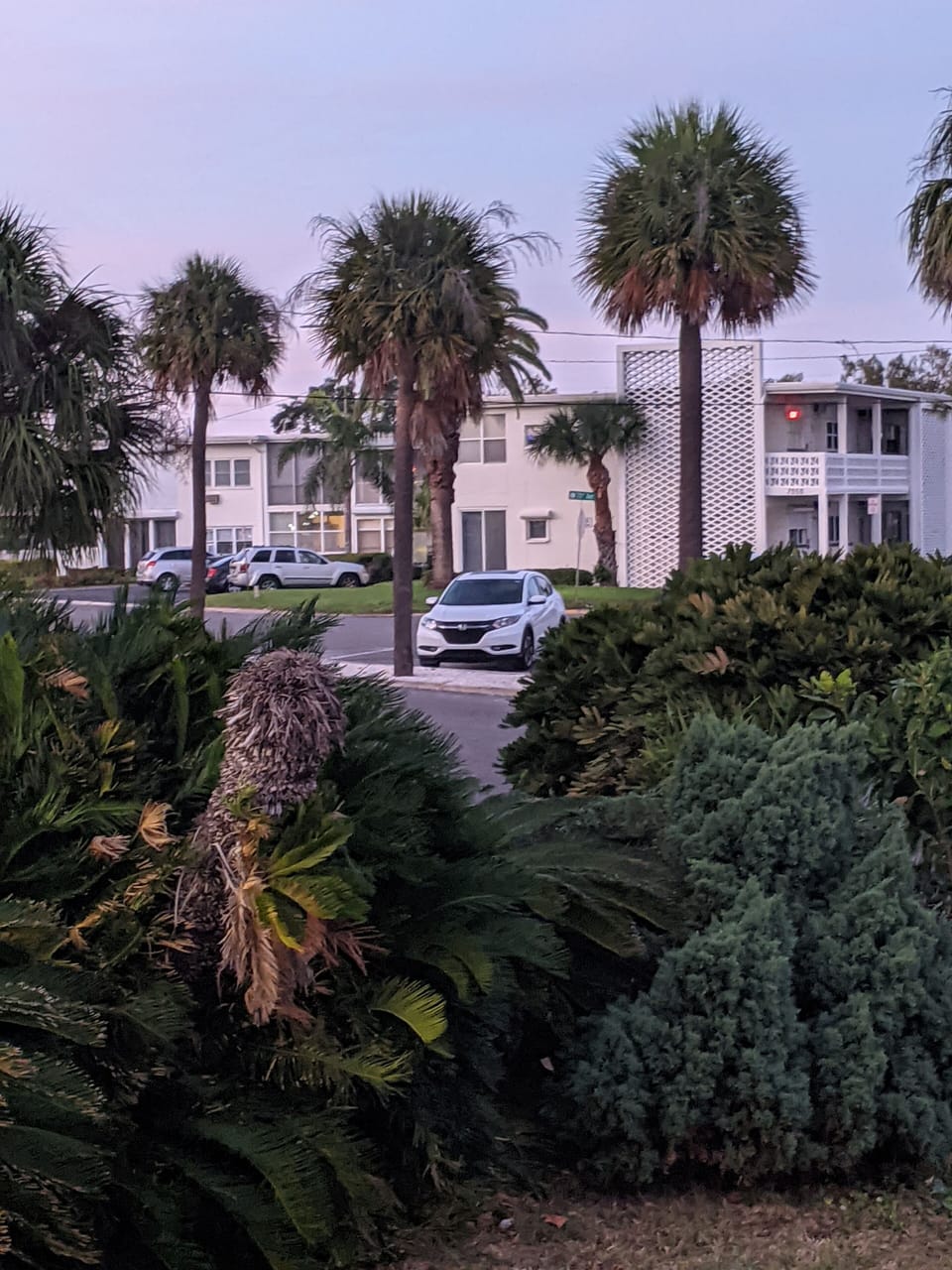 Steps away from beach.