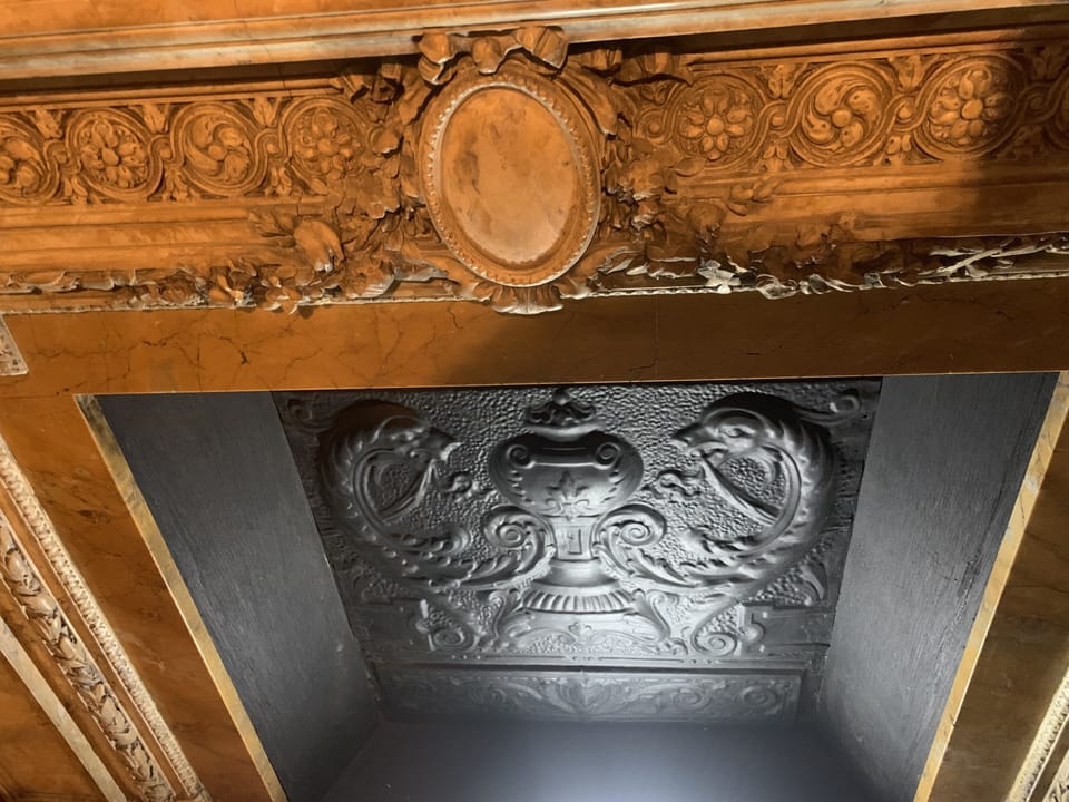 French marble dining room fireplace circa Louis XV