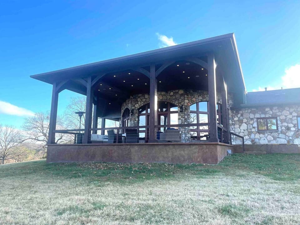 Covered porch outside of great room