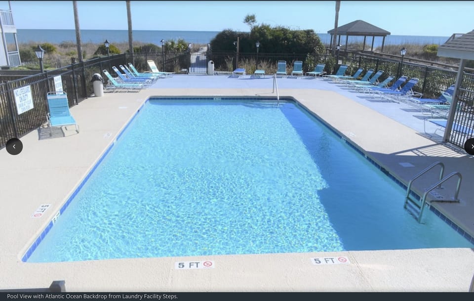 Pool view with the Atlantic Ocean backdrop 