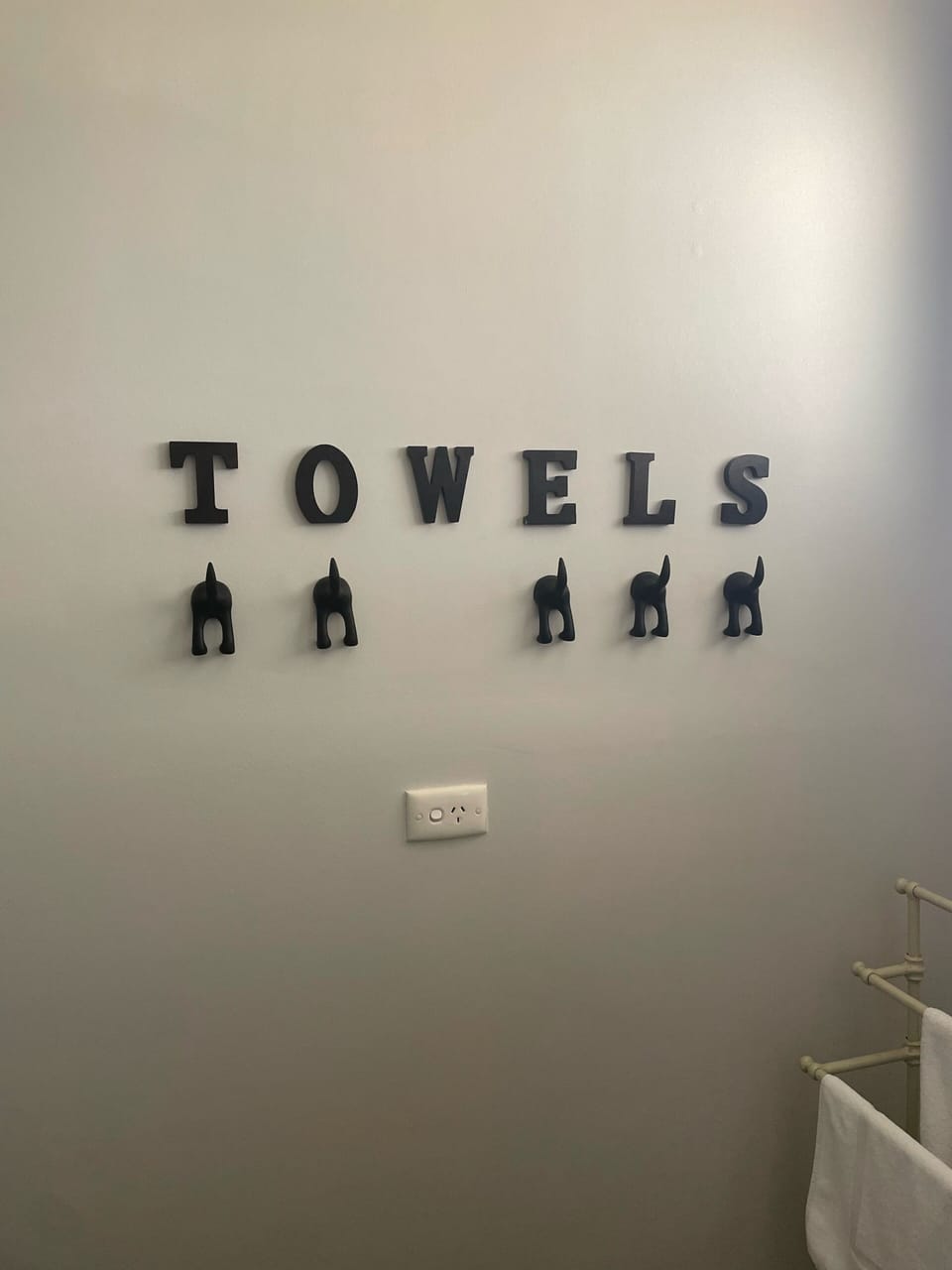 Towel hooks main bathroom 