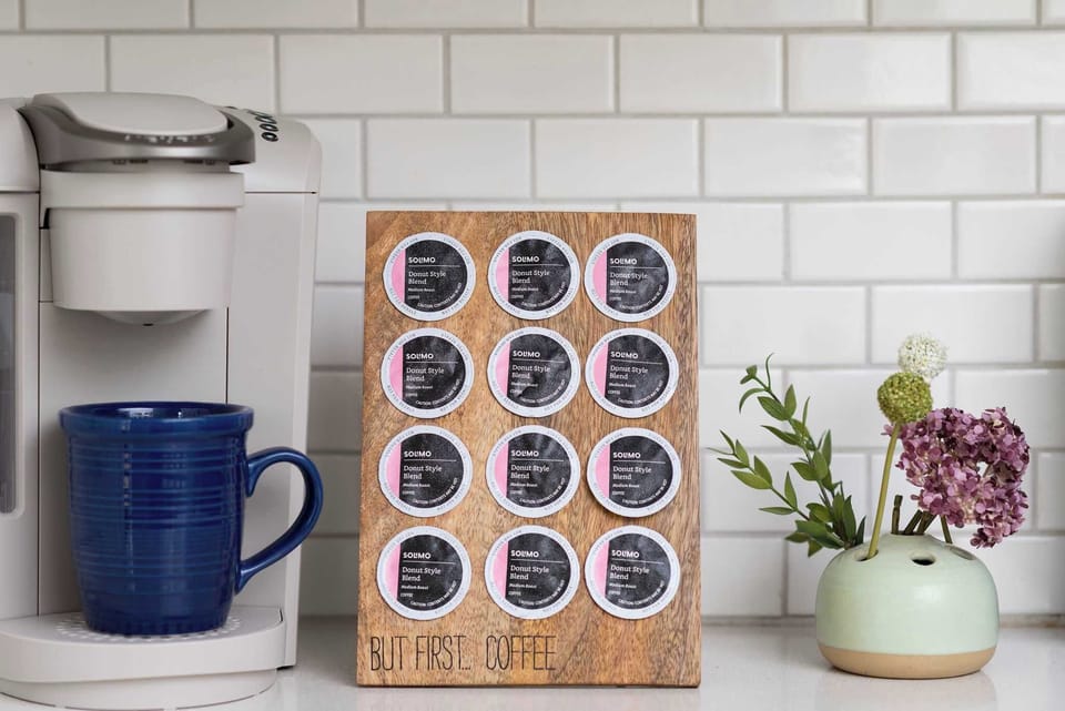 Keurig with coffee, creamer, and sugar provided!