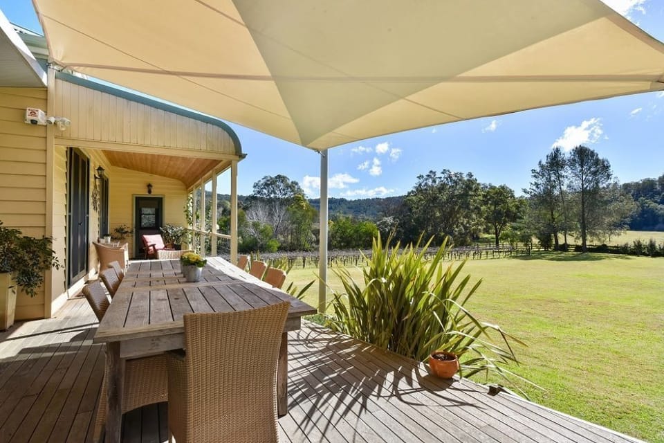 The deck and entertaining area outside the kitchen. 