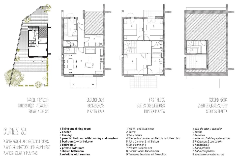 Layout/ floor plan. Plans parcel and ground floors