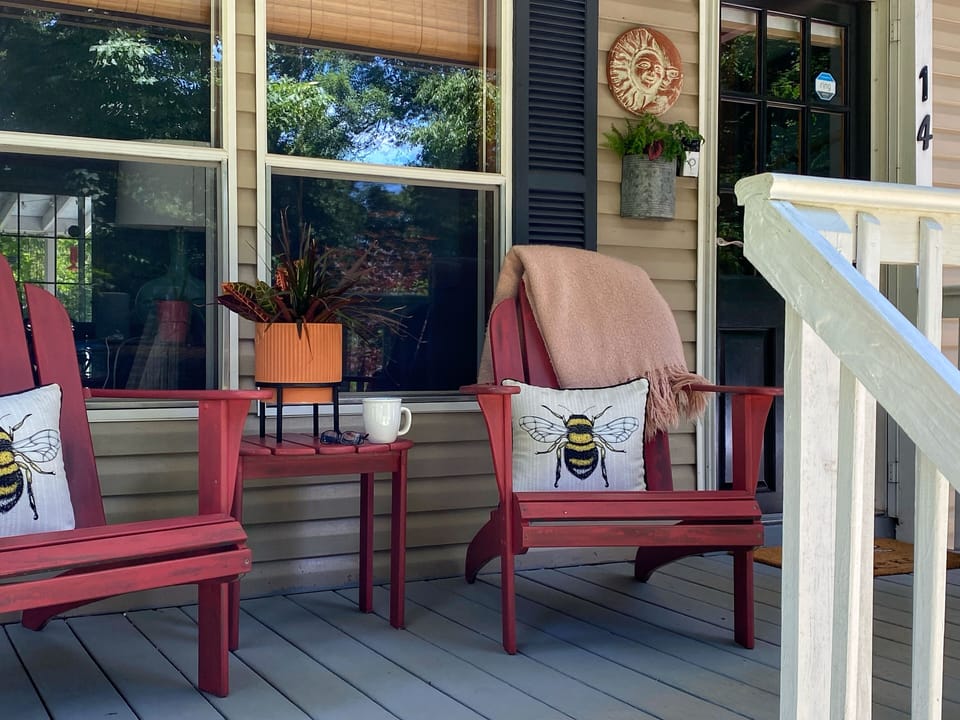 Coffee on the front porch 
