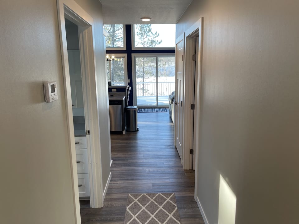 Your view once you enter the cabin