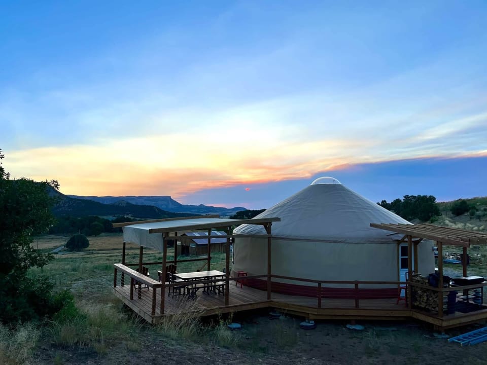 Sunset view with deck and bbq space
