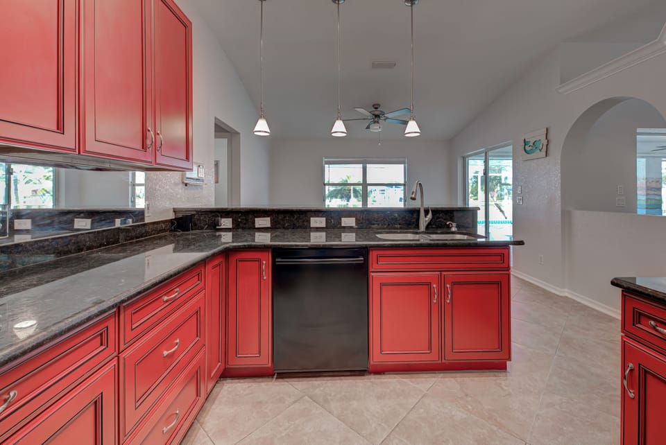 Open kitchen and dining area.  Cooking up memories.