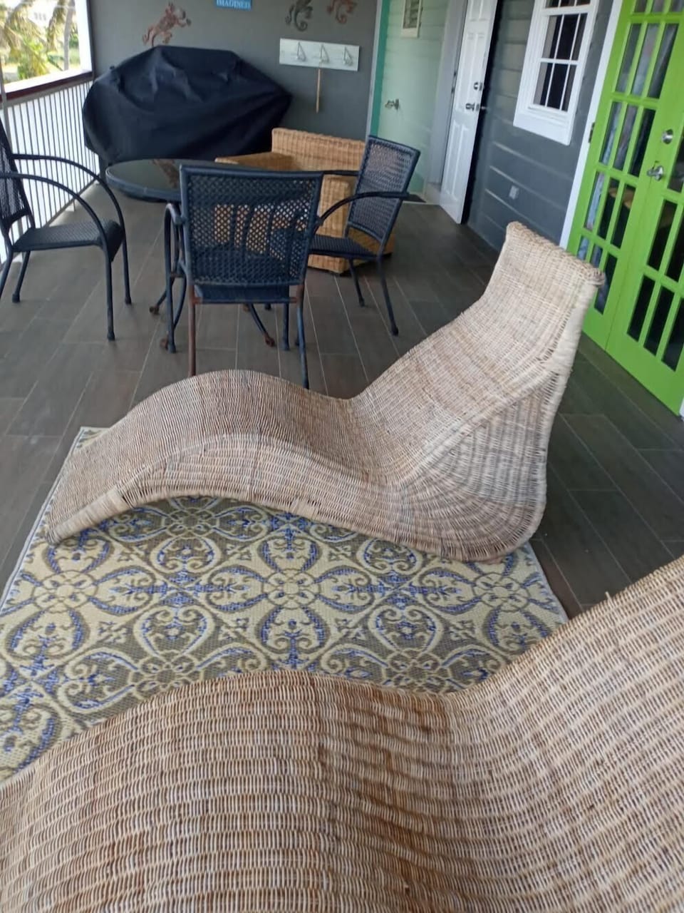 Patio lounging area