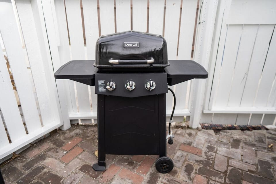 PRIVATE FENCED PATIO WITH BBQ GRILL & OUTDOOR SEATING -- View 3D Virtual Tour of the Property Here: https://tinyurl.com/nhbvdey4