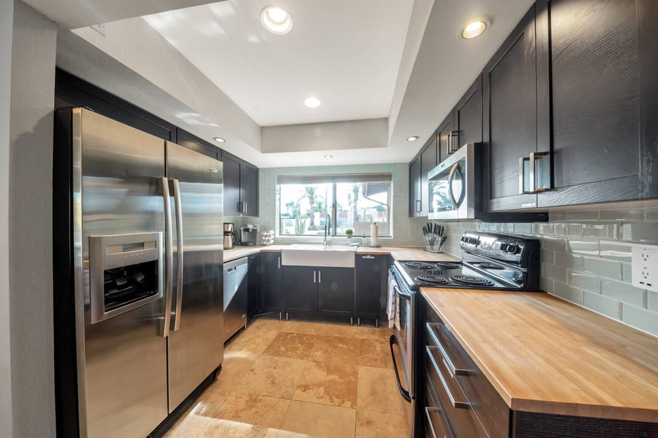 Kitchen has what you need to stay in and prepare your meals