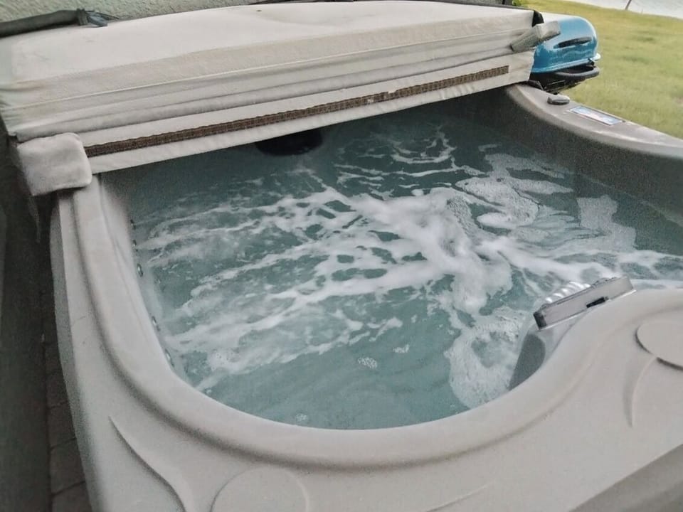 Private hot tub at the patio