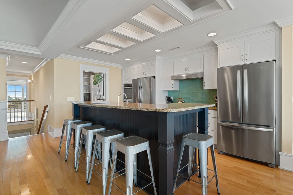 Kitchen with Ocean Views on Third Level