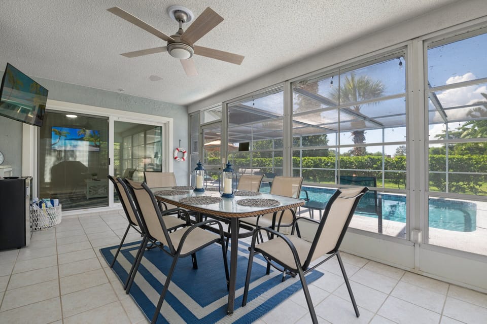 Fire up the BBQ and take your seat at the patio bar — there is seating for the whole crew, nothing but open air, and a grill that is ready to earn its keep.