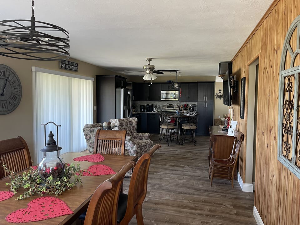 View of Dining Room, Sitting area & Kitchen 