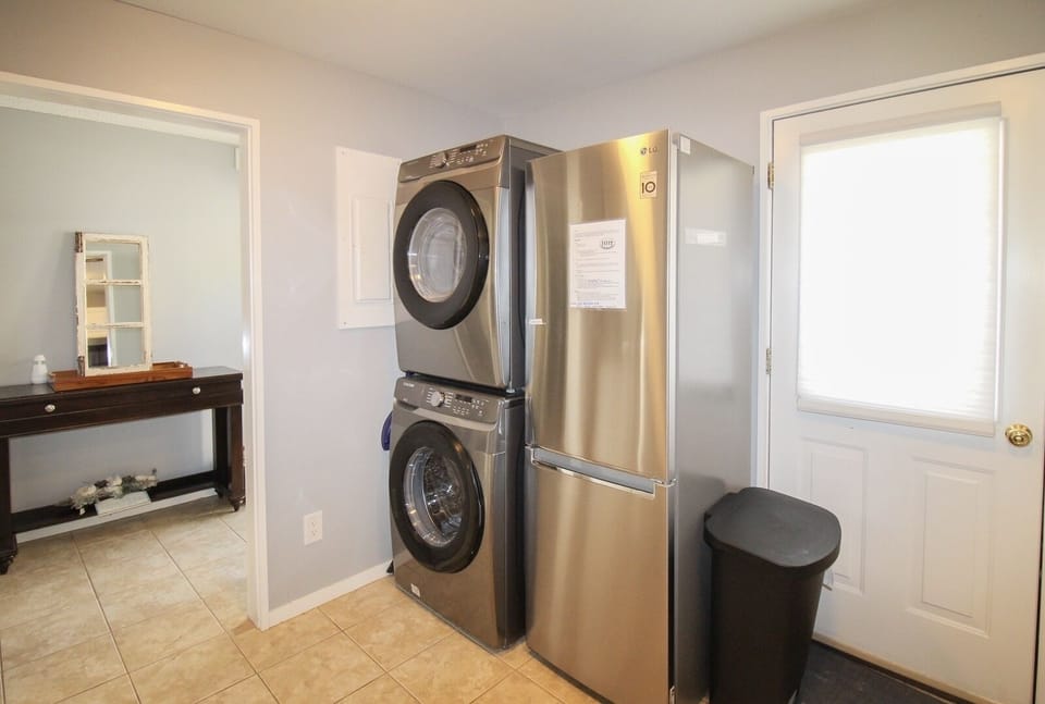 New washer dryer and refrigerator