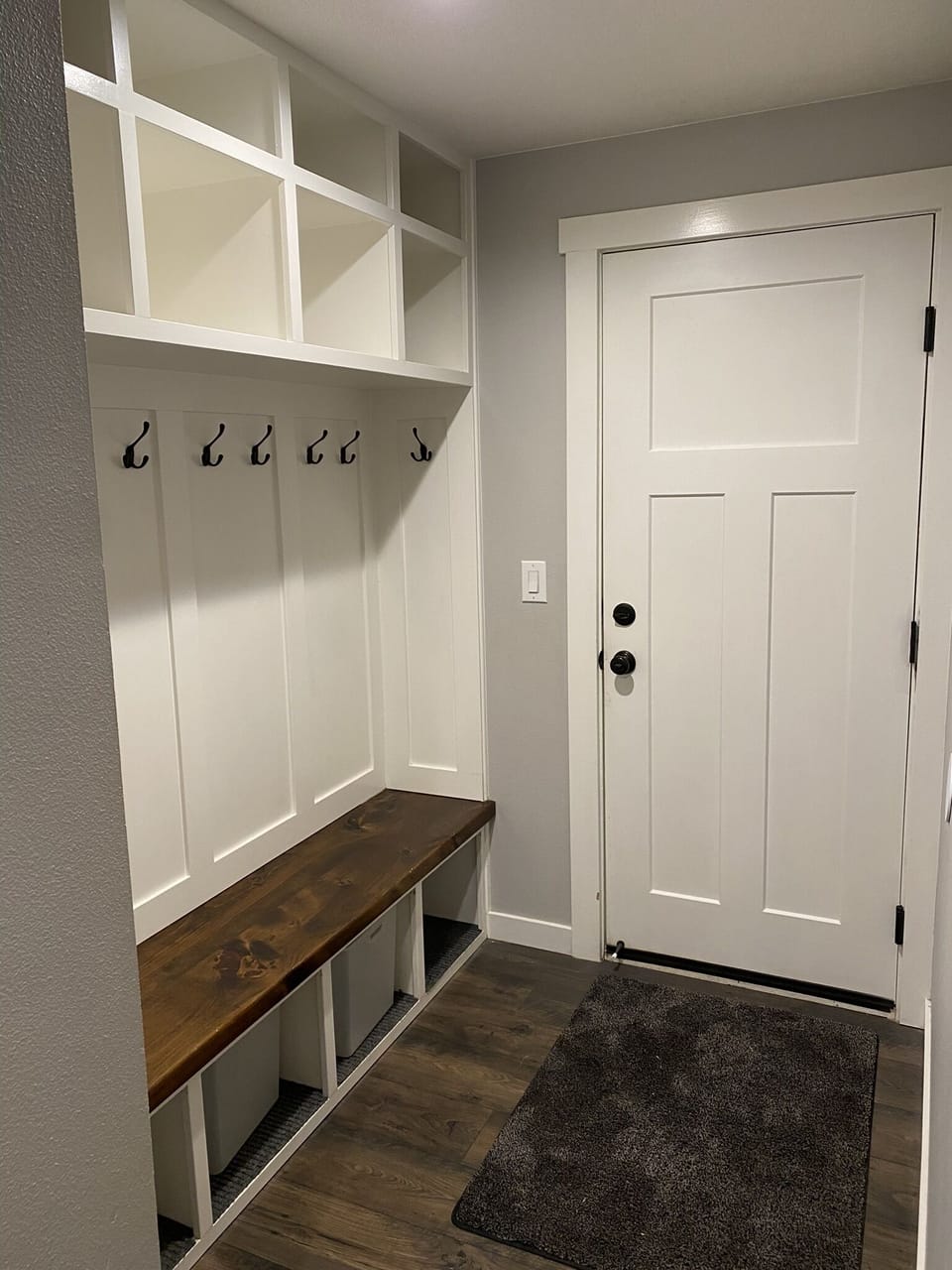 Mudroom next to garage game room