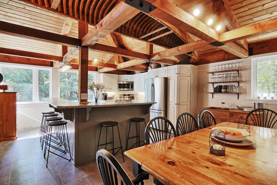 Dining area and kitchen