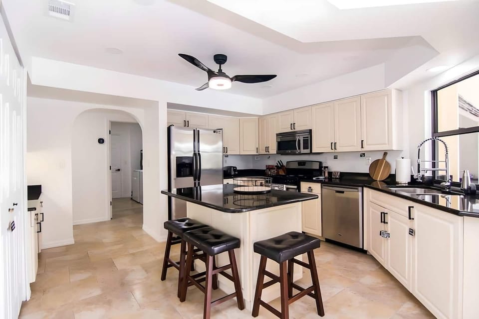 Cook up delicious meals in this fully equipped, modern kitchen—perfect for fueling your family's adventures on the water.