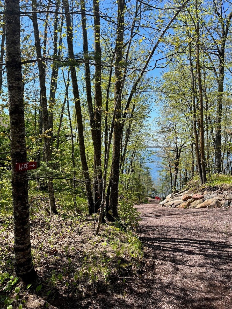 Trail down the hill to lake