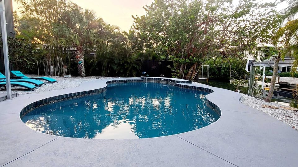 pebble tec, solar heated pool