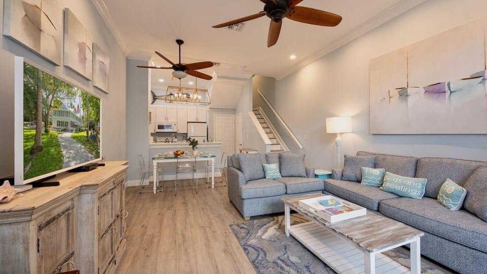 The couch pulls out to a queen sleeper for extra guests...