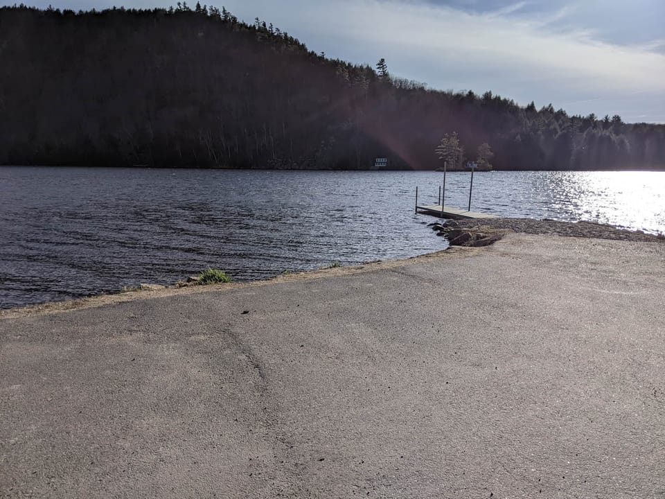 Just 100 steps down to Bryant Pond with easy access.