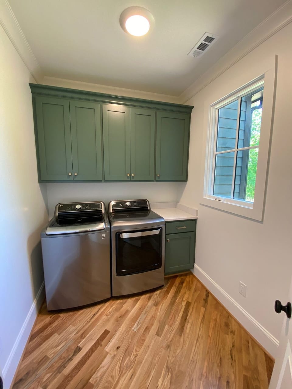 Laundry room on the main level. 