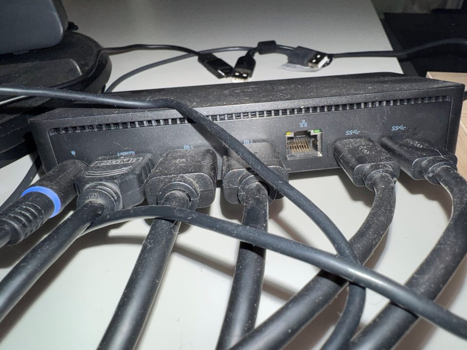 Docking station in ski shed for remote hook up