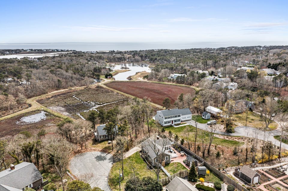 Bird's eye view of location in Chatham; 1 mile from the beach.