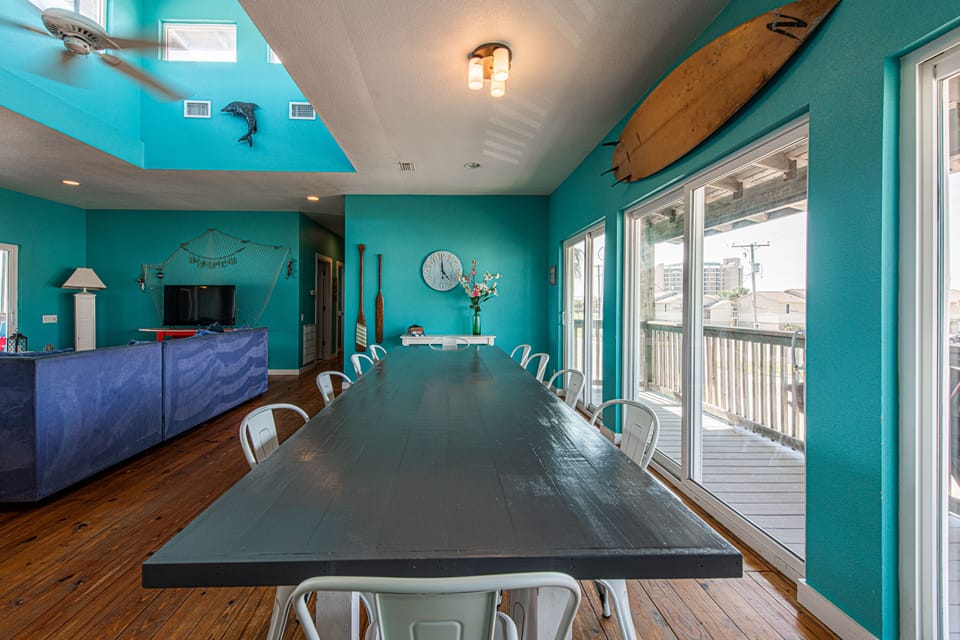 Dining table seats 10