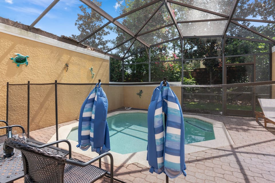 Pool fence for safety and peace of mind.