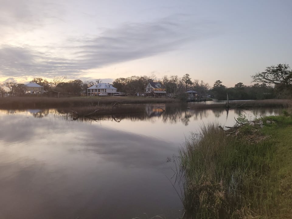 Horse Shoe Bayou, which leads to the Slippery Minnow boat dock.