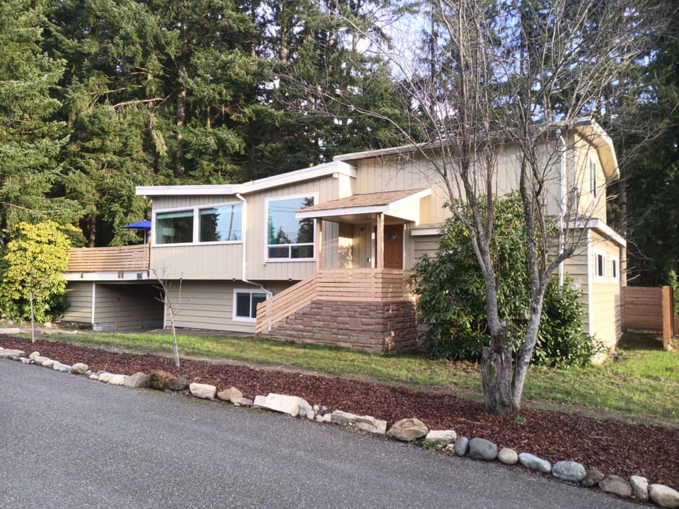 This 1962 home was custom designed and built with a butterfly roof.