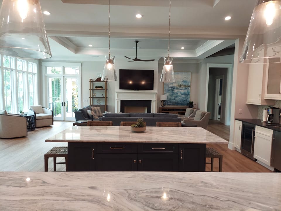 Kitchen open to great room