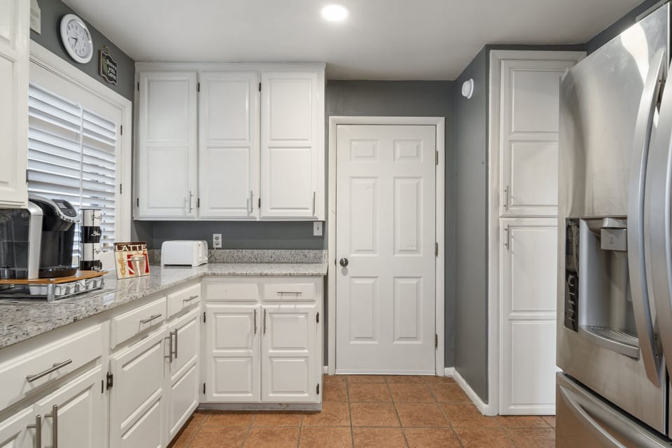 Plenty of cabinet space for food.