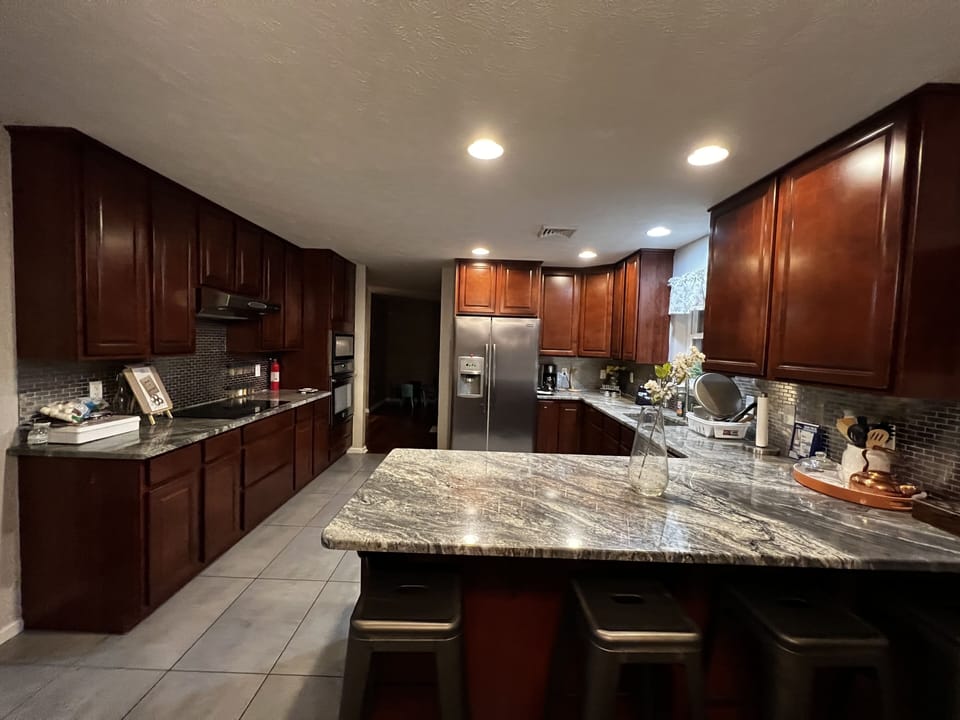 The kitchen.